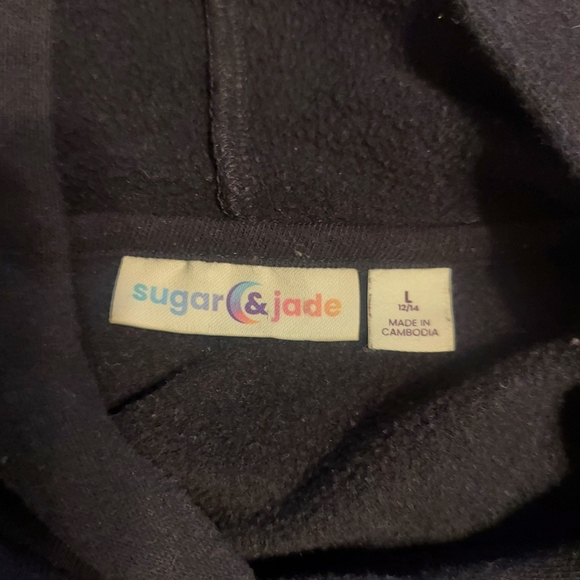 Sugar & Jade Black Kids Hoodie 'Be UR True Self' - Picture 2 of 3